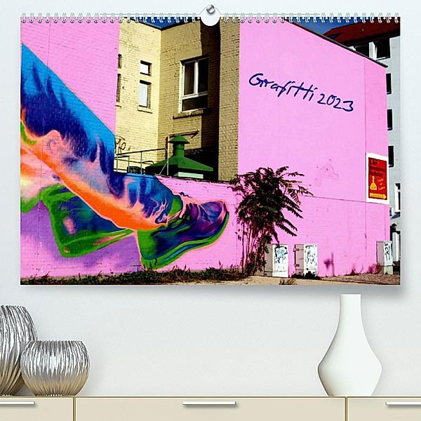Grafitti 2023 (Premium, hochwertiger DIN A2 Wandkalender 2023, Kunstdruck in Hochglanz), Jutta Sichau