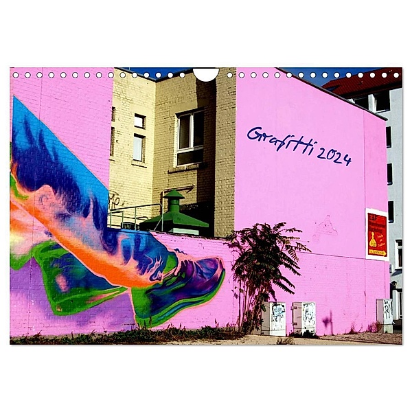 Grafitti 2024 (Wandkalender 2024 DIN A4 quer), CALVENDO Monatskalender, Jutta Sichau
