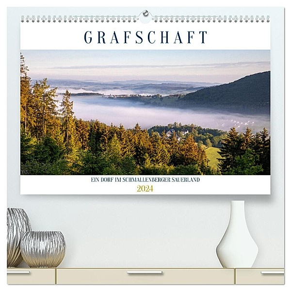 Grafschaft, ein Dorf im Schmallenberger Sauerland (hochwertiger Premium Wandkalender 2024 DIN A2 quer), Kunstdruck in Hochglanz, Heidi Bücker