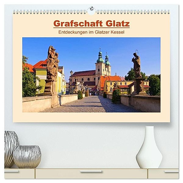 Grafschaft Glatz - Entdeckungen im Glatzer Kessel (hochwertiger Premium Wandkalender 2024 DIN A2 quer), Kunstdruck in Hochglanz, LianeM
