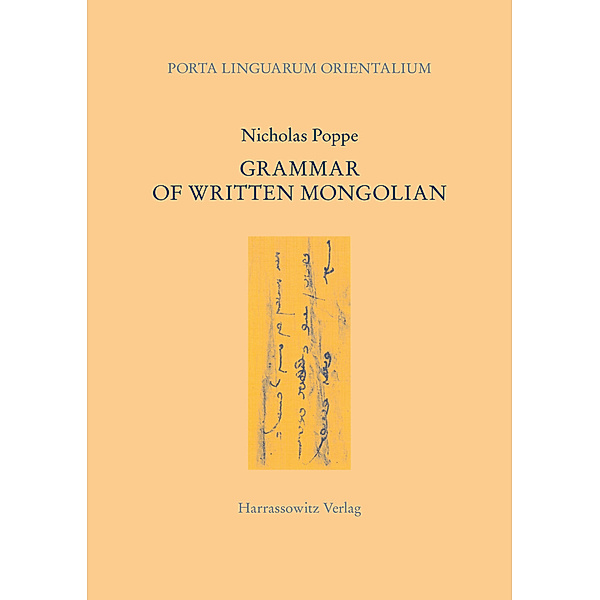 Grammar of Written Mongolian, Nicholas Poppe