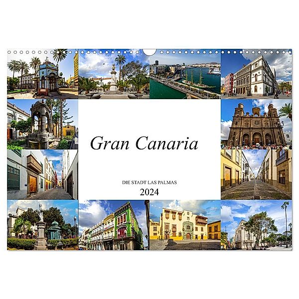 Gran Canaria Die Stadt Las Palmas (Wandkalender 2024 DIN A3 quer), CALVENDO Monatskalender, Dirk Meutzner