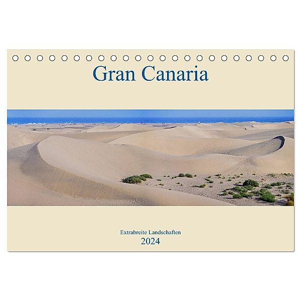 Gran Canaria - Extrabreite Landschaften (Tischkalender 2024 DIN A5 quer), CALVENDO Monatskalender, Martin Wasilewski