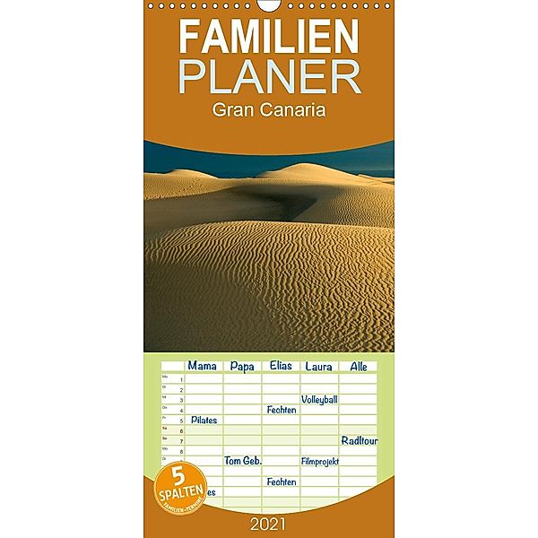 Gran Canaria - Familienplaner hoch (Wandkalender 2021 , 21 cm x 45 cm, hoch), Frauke Scholz