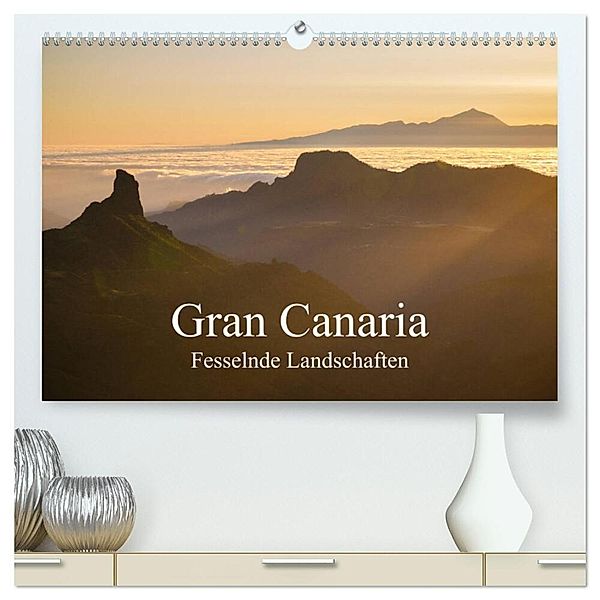 Gran Canaria - Fesselnde Landschaften (hochwertiger Premium Wandkalender 2024 DIN A2 quer), Kunstdruck in Hochglanz, Martin Wasilewski