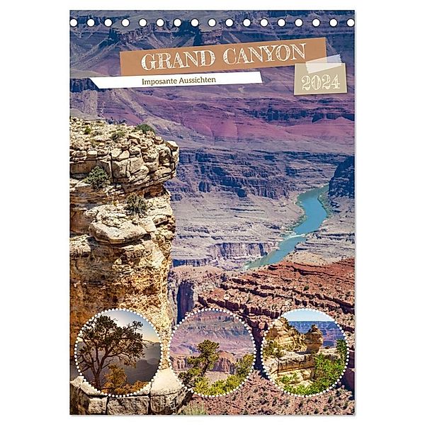 GRAND CANYON Imposante Aussichten (Tischkalender 2024 DIN A5 hoch), CALVENDO Monatskalender, Melanie Viola