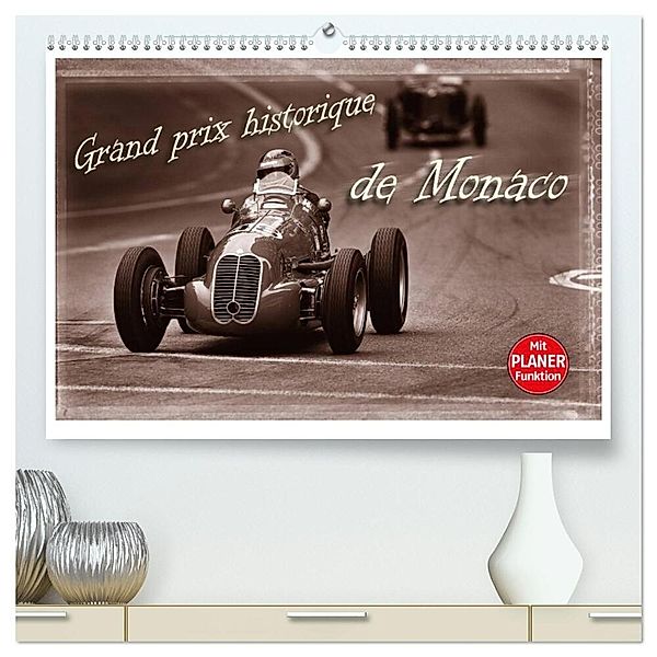 Grand Prix historique de Monaco (hochwertiger Premium Wandkalender 2024 DIN A2 quer), Kunstdruck in Hochglanz, Stefan Bau