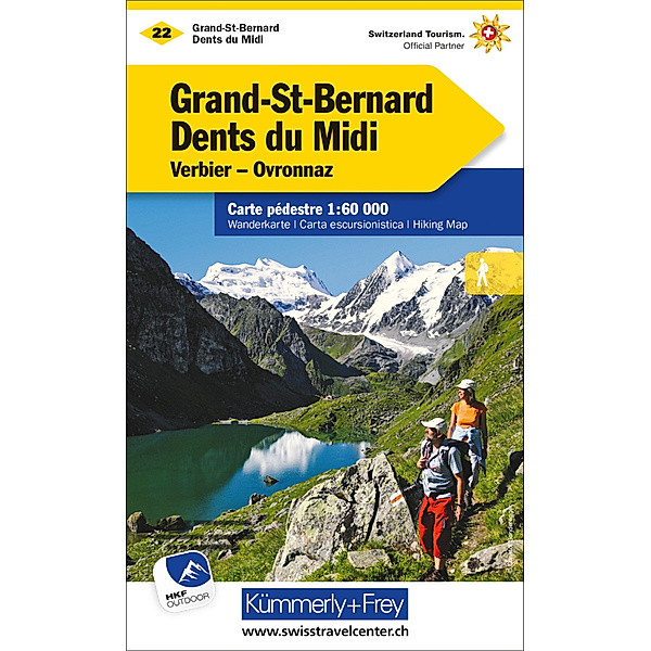 Grand-St-Bernard - Dents du Midi Nr. 22 Wanderkarte 1:60 000