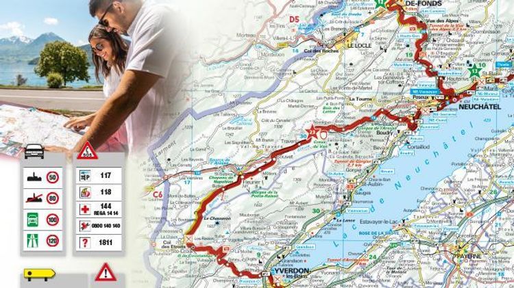 Grand Tour of Switzerland, Touring Map Buch versandkostenfrei bei  Weltbild.de bestellen