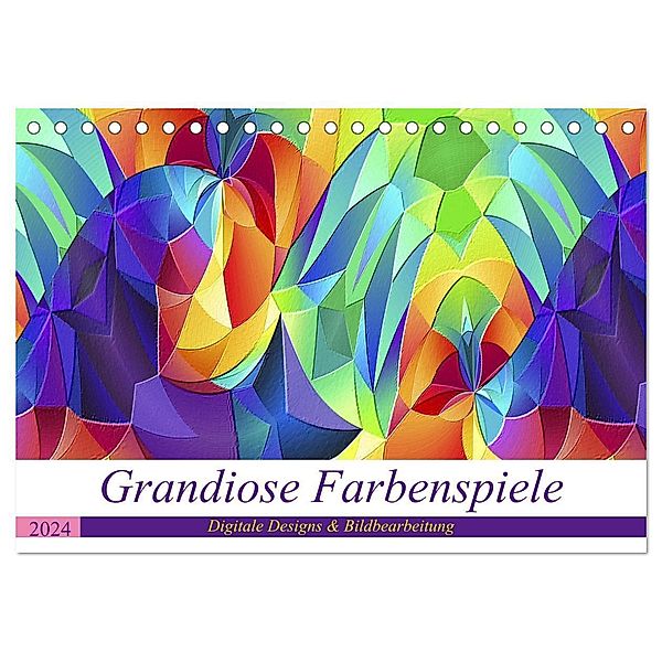 Grandiose Farbenspiele (Tischkalender 2024 DIN A5 quer), CALVENDO Monatskalender, Ina Schubert