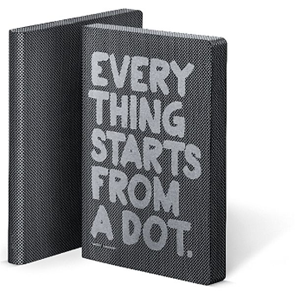 Graphic L Everything Starts from a dot Smooth Bonded Leather schwarz / silber