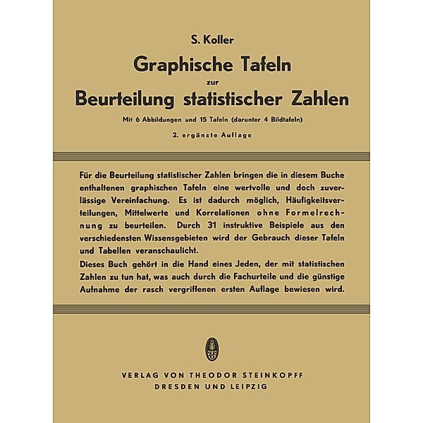 Graphische Tafeln zur Beurteilung statistischer Zahlen, Siegfried Koller