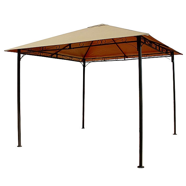 Grasekamp Gartenpavillon 3x3m Sand Antik Pavillon  Partyzelt Gazebo