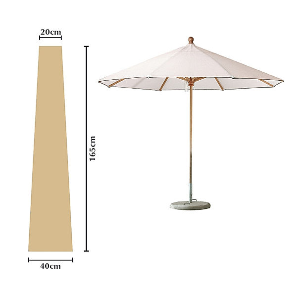 Grasekamp Schutzhülle Sonnenschirm bis ca. 300 cm  Ø Länge 165 cm Beige