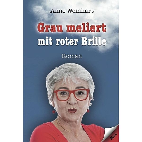 Grau meliert mit roter Brille, Anne Weinhart