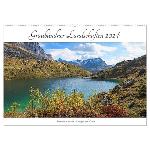 Graubündner Landschaften 2024 (Wandkalender 2024 DIN A2 quer), CALVENDO Monatskalender, SusaZoom