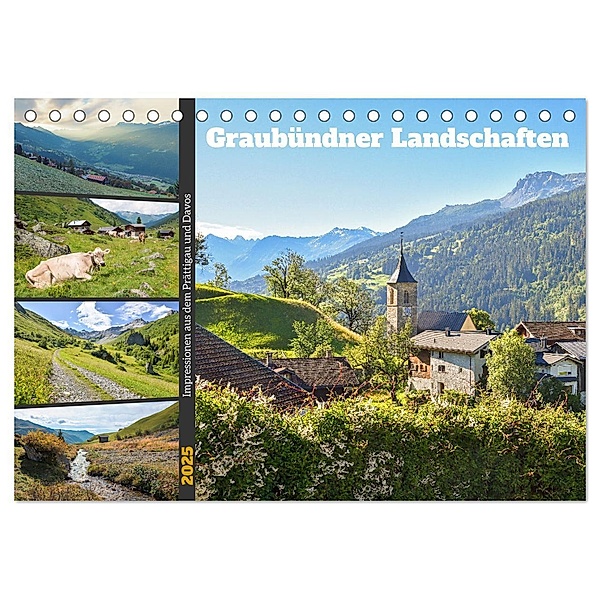 Graubündner Landschaften (Tischkalender 2025 DIN A5 quer), CALVENDO Monatskalender, Calvendo, SusaZoom