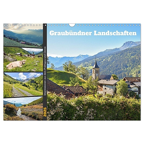 Graubündner Landschaften (Wandkalender 2025 DIN A3 quer), CALVENDO Monatskalender, Calvendo, SusaZoom