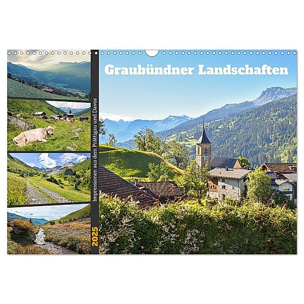 Graubündner Landschaften (Wandkalender 2025 DIN A3 quer), CALVENDO Monatskalender, Calvendo, SusaZoom