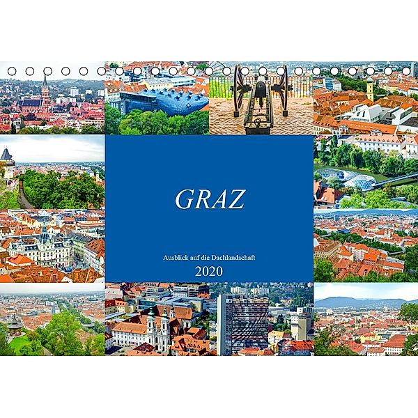 Graz - Ausblick auf die Dachlandschaft (Tischkalender 2020 DIN A5 quer), Nina Schwarze