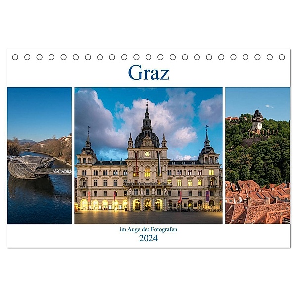 Graz im Auge des Fotografen (Tischkalender 2024 DIN A5 quer), CALVENDO Monatskalender, Ralf Roletschek