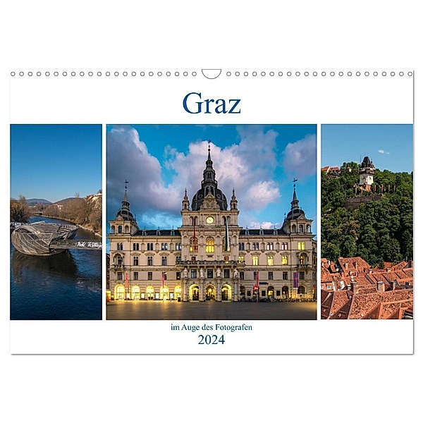 Graz im Auge des Fotografen (Wandkalender 2024 DIN A3 quer), CALVENDO Monatskalender, Ralf Roletschek