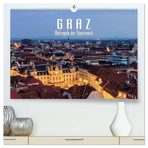 Graz - Metropole der Steiermark (hochwertiger Premium Wandkalender 2024 DIN A2 quer), Kunstdruck in Hochglanz, LianeM