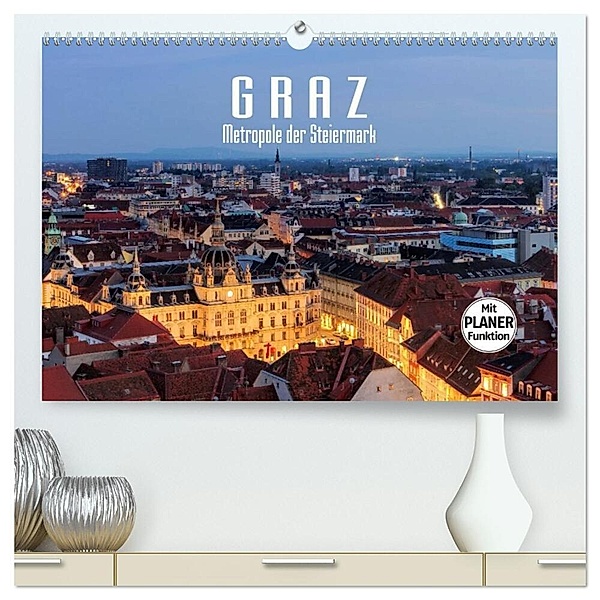 Graz - Metropole der Steiermark (hochwertiger Premium Wandkalender 2024 DIN A2 quer), Kunstdruck in Hochglanz, LianeM
