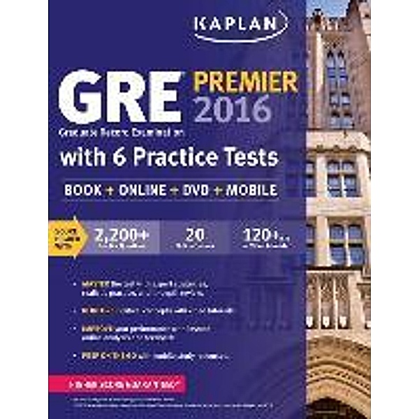 GRE Premier 2016 with 6 Practice Tests: