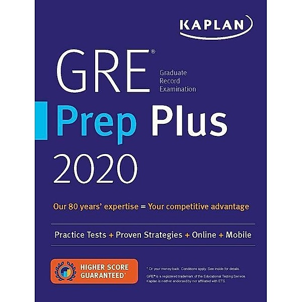 GRE Prep Plus 2020: Practice Tests Onl.Vid.Mob., Kaplan Test Prep