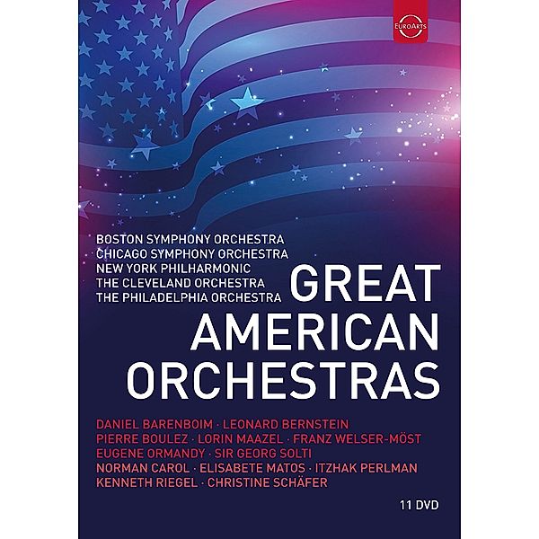 Great American Orchestras (11 DVDs), Daniel Barenboim, Pierre Boulez, Cso, Bso, Pbo