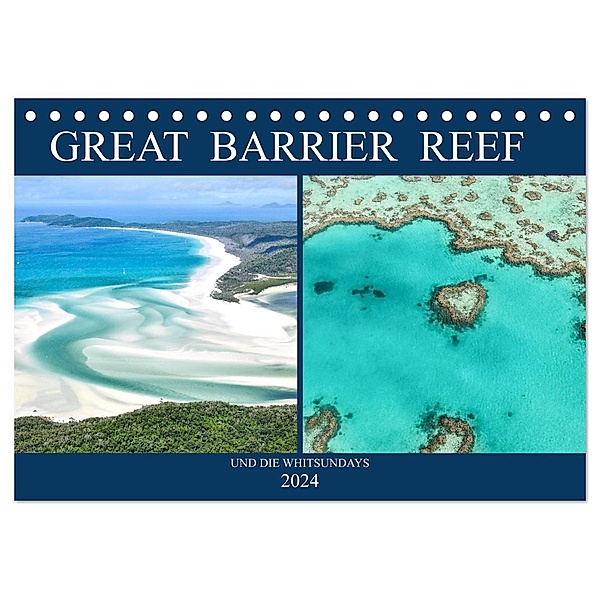 Great Barrier Reef und die Whitsundays (Tischkalender 2024 DIN A5 quer), CALVENDO Monatskalender, Robert Styppa