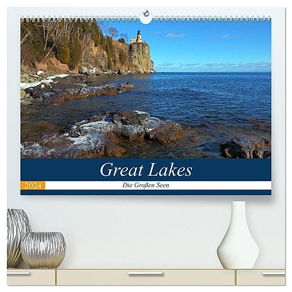 Great Lakes - Die grossen Seen (hochwertiger Premium Wandkalender 2024 DIN A2 quer), Kunstdruck in Hochglanz, Gro