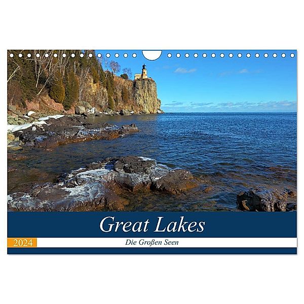 Great Lakes - Die grossen Seen (Wandkalender 2024 DIN A4 quer), CALVENDO Monatskalender, Gro