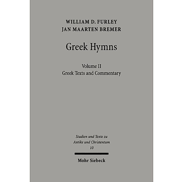 Greek Hymns, Jan M. Bremer, William Furley