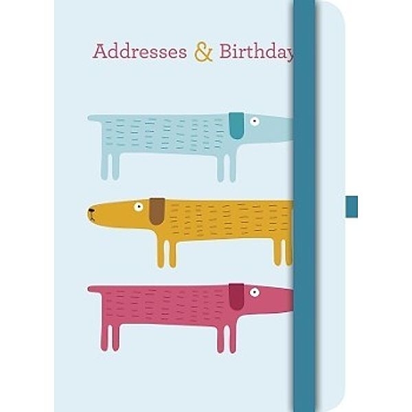 Green Address & Birthday Book Larsen DOGS