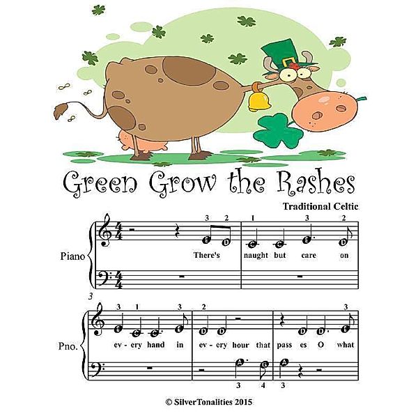 Green Grow the Rashes - Beginner Tots Piano Sheet Music, Silver Tonalities