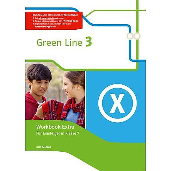 Green Line 3 - Workbook Extra für Einsteiger in Klasse 7 mit Audio-CDs