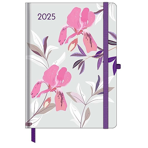 GreenLine Diary Floral 2025 - Buchkalender - Taschenkalender - 16x22