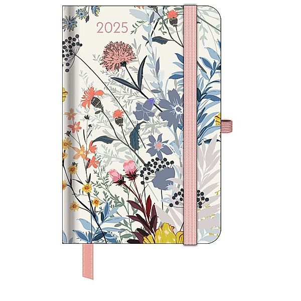 GreenLine - Diary Floral 2025 Taschenkalender, 10x15cm, Kalender im stilvollen Blumen-Design, praktische Alltagsorganisation für persönliches & berufliches Zeitmanagement