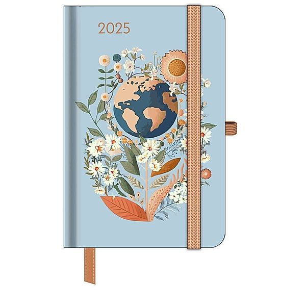 GreenLine Diary Green Vibes 2025 - Buchkalender - Taschenkalender - 10x15