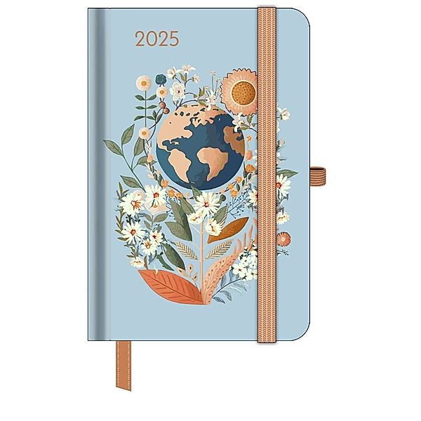 GreenLine - Diary Green Vibes 2025 Taschenkalender, 10x15cm, Kalender im stilvollen Design, praktische Alltagsorganisation für persönliches & berufliches Zeitmanagement