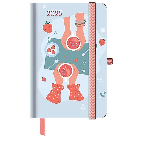 GreenLine - Diary Happy Vibes 2025 Taschenkalender, 10x15cm, Kalender im stilvollen Design, praktische Alltagsorganisation für persönliches & berufliches Zeitmanagement