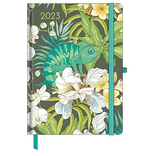GreenLine Diary Jungle 2023 - Buchkalender - Taschenkalender - 16x22