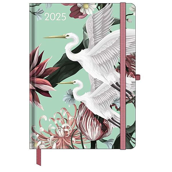 GreenLine - Diary Jungle 2025 Buchkalender, 16x22cm, Kalender mit hochwertigem Papier, praktische Alltagsorganisation für persönliches & berufliches Zeitmanagement