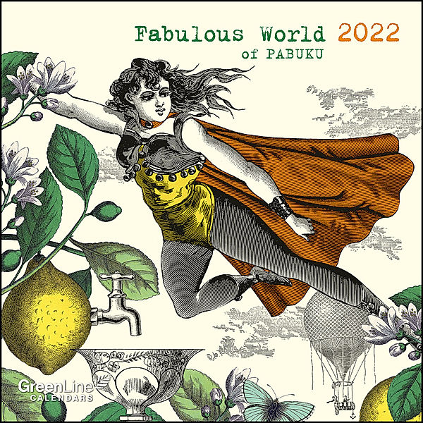 GreenLine Fabulous World of PABUKU 2022 - Wand-Kalender - Broschüren-Kalender - 30x30 - 30x60 geöffnet