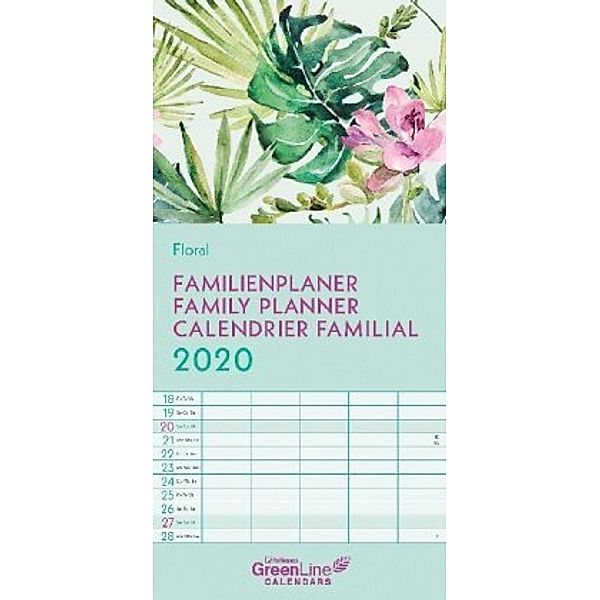 GreenLine Floral 2020 Familienplaner