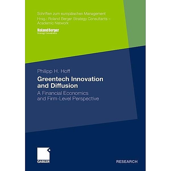 Greentech Innovation and Diffusion, Philipp Hoff