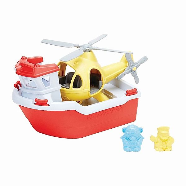 Carletto Deutschland, GREENTOYS GREENTOYS - Rettungsboot & Hubschrauber 4 Teile