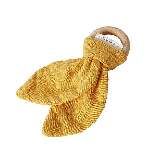 OrganicEra Greifling/Beißring MUSLIN TEETHER in mustard